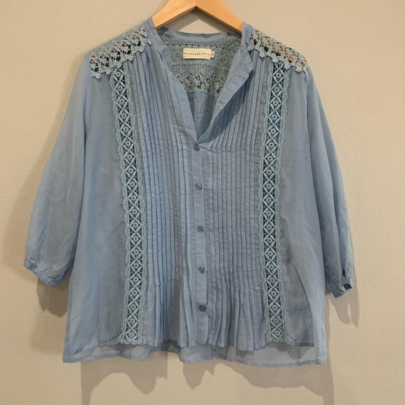 Johnny Was Love and Liberty Silk Blend Top - Picture 1 of 4